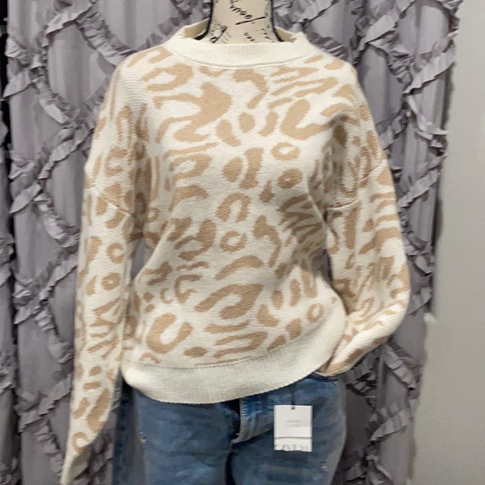 Giraffe print sweater